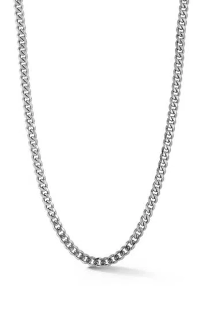 Yield Of Men 7mm Curb Chain Necklace In Silver