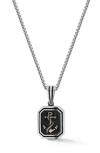 Yield Of Men Anchor Pendant Necklace In Silver