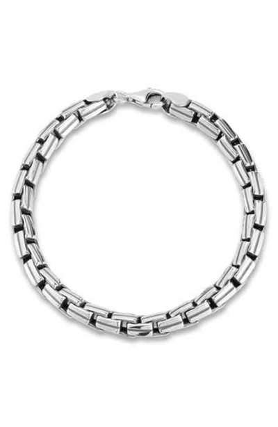 Yield Of Men Box Chain Bracelet In Silver