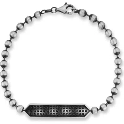 Yield Of Men Crystal Bar Bracelet In Black
