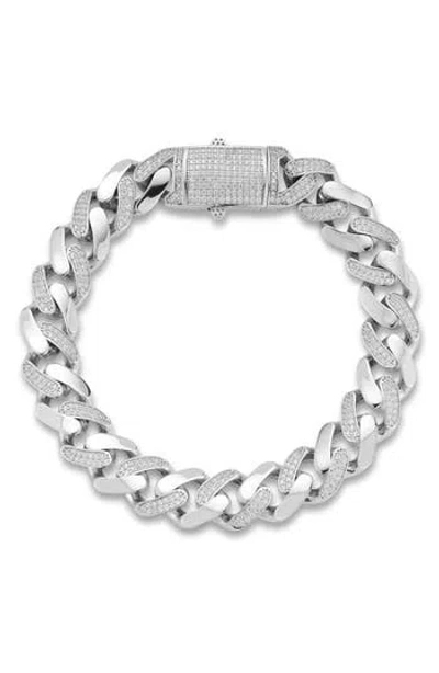 Yield Of Men Curb Chain Bracelet In Silver