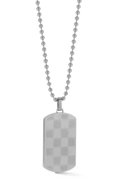 Yield Of Men Dog Tag Necklace In Metallic