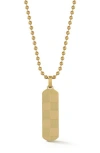Yield Of Men Dog Tag Pendant Necklace In Gold