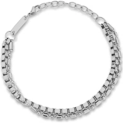 Yield Of Men Double Layer Bracelet In Metallic
