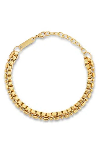Yield Of Men Double Layer Chain Bracelet In Gold