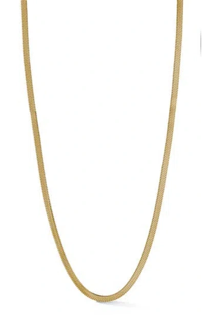 Yield Of Men Herringbone Chain Necklace In Gold