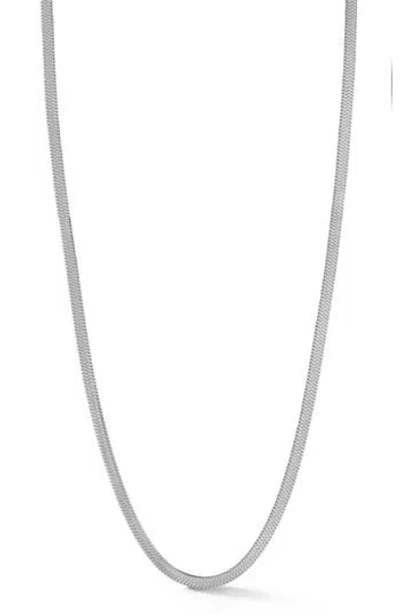 Yield Of Men Herringbone Necklace In Metallic