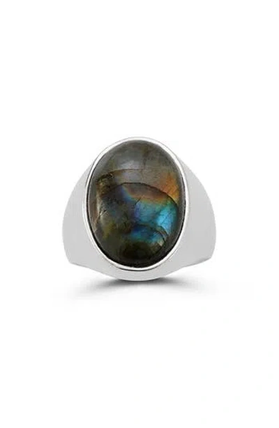 Yield Of Men Labradorite Domed Ring In Silver
