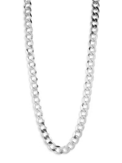 Yield Of Men Men's Rhodium Plated Sterling Silver Chain Necklace