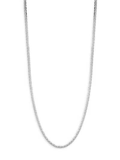 Yield Of Men Men's Rhodium Plated Sterling Silver Chain Necklace