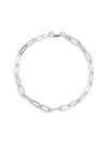 Yield Of Men 18k Over Silver 3mm Paperclip Chain Bracelet In Silver