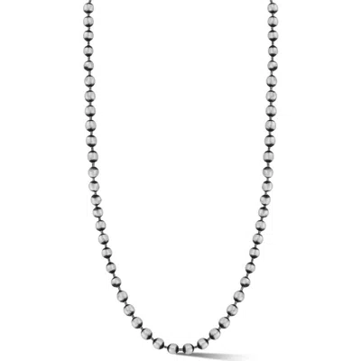 Yield Of Men Oxidized 5mm Ball Chain Necklace In Gray