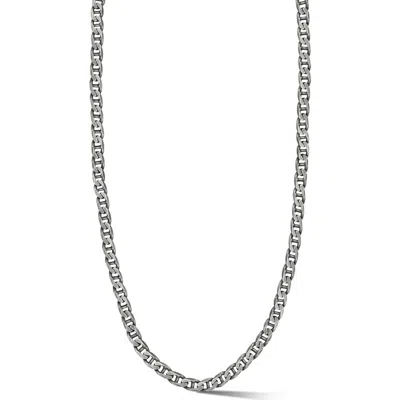 Yield Of Men Oxidized Mariner Chain Necklace In Gray