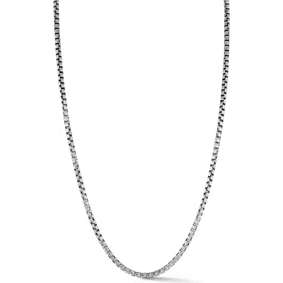 Yield Of Men Oxidized Round Box Chain Necklace In Metallic