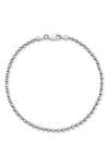 Yield Of Men Oxidized Sterling Silver Ball Chain Bracelet In Metallic