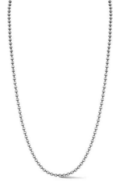Yield Of Men Oxidized Sterling Silver Ball Chain Necklace In Metallic