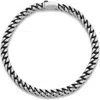 Yield Of Men Oxidized Sterling Silver Curb Chain Bracelet In Metallic