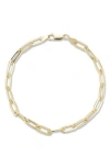 Yield Of Men Paper Clip Chain Bracelet In Gold