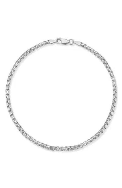 Yield Of Men Round Box Chain Bracelet In Metallic