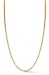 Yield Of Men Rounded Box Chain Necklace In Gold