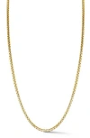 Yield Of Men Rounded Box Chain Necklace In Gold