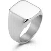 Yield Of Men Signet Ring In Metallic