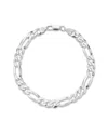 Yield Of Men Silver 11mm Figaro Chain Bracelet