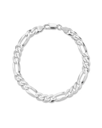 Yield Of Men Silver 11mm Figaro Chain Bracelet