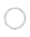 Yield Of Men Silver 11mm Figaro Chain Bracelet
