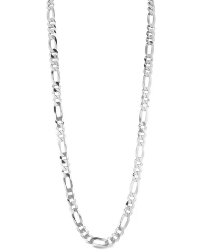 Yield Of Men Silver 11mm Figaro Chain Necklace In White