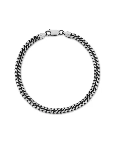 Yield Of Men Silver Curb Link Chain Bracelet