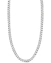 Yield Of Men Silver Square Curb Chain Necklace