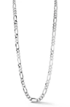 Yield Of Men Sterling Silver 11mm Figaro Chain Necklace In Silver