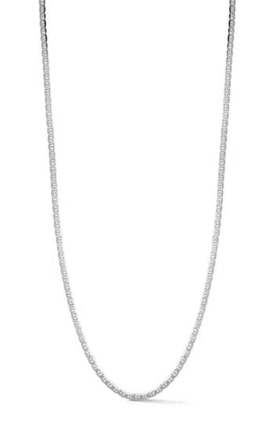 Yield Of Men Sterling Silver 4mm Mariner Chain Necklace In White