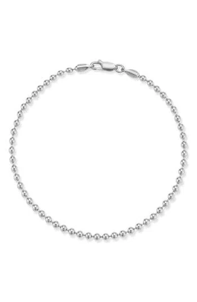 Yield Of Men Sterling Silver Ball Chain Bracelet In Metallic