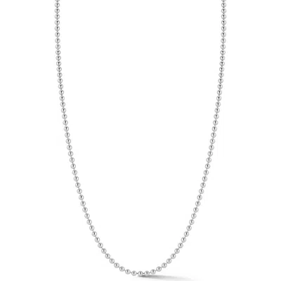 Yield Of Men Sterling Silver Ball Chain Necklace In Gray