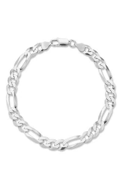 YIELD OF MEN STERLING SILVER FIGARO LINK BRACELET