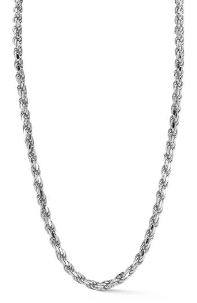 YIELD OF MEN STERLING SILVER ROPE NECKLACE