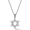 Yield Of Men Sterling Silver Star Of David Pendant Necklace In Silver/clear