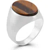 Yield Of Men Tigers Eye Ring In Silver