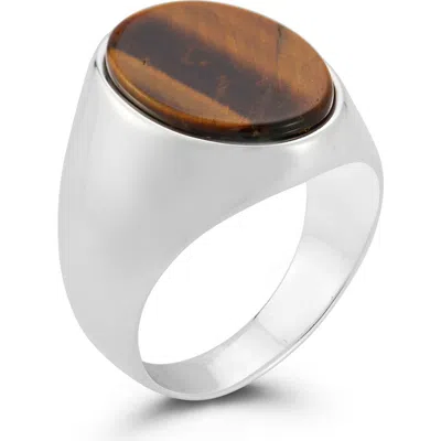 Yield Of Men Tigers Eye Ring In Silver
