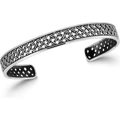 Yield Of Men Woven Cuff Bracelet In Silver