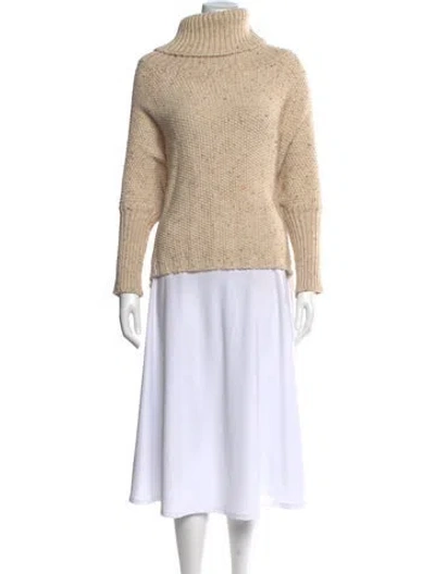 Pre-owned Yigal Azrouël Alpaca Turtleneck Sweater In Neutral
