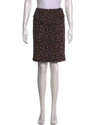 Pre-owned Yigal Azrouël Animal Print Mini Skirt In Brown