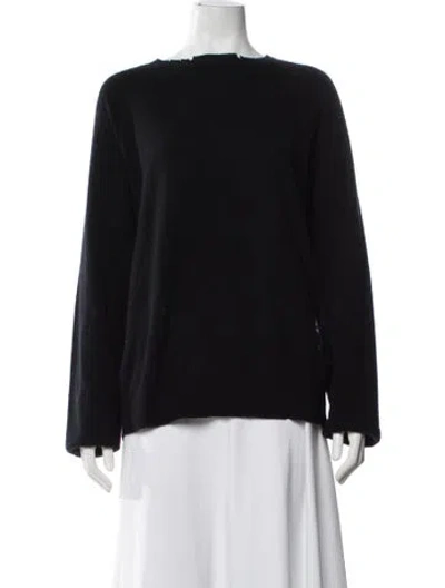 Pre-owned Yigal Azrouël Cashmere Bateau Neckline Sweater In Black