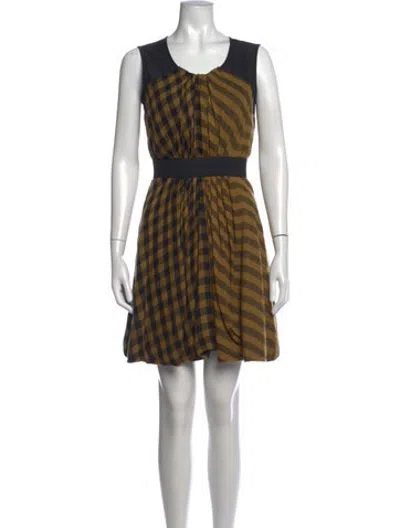 Pre-owned Yigal Azrouël Cashmere Knee-length Dress In Yellow