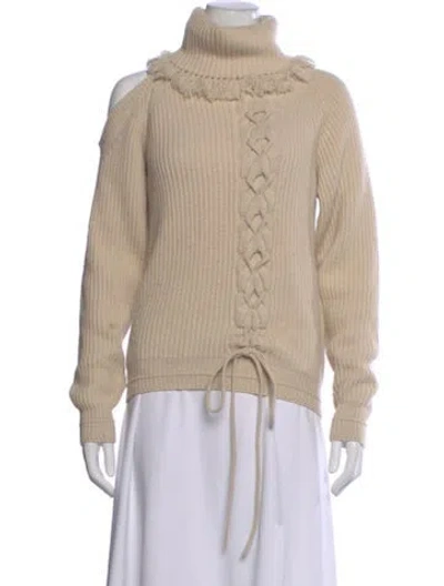 Pre-owned Yigal Azrouël Cashmere Turtleneck Sweater In Neutral