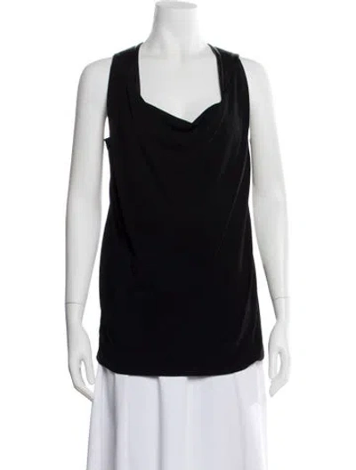 Pre-owned Yigal Azrouël Cowl Neck Sleeveless Top In Black