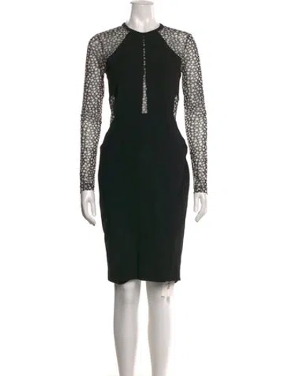Pre-owned Yigal Azrouël Crew Neck Knee-length Dress In Black