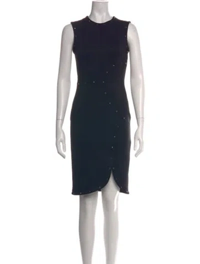 Pre-owned Yigal Azrouël Crew Neck Knee-length Dress In Black